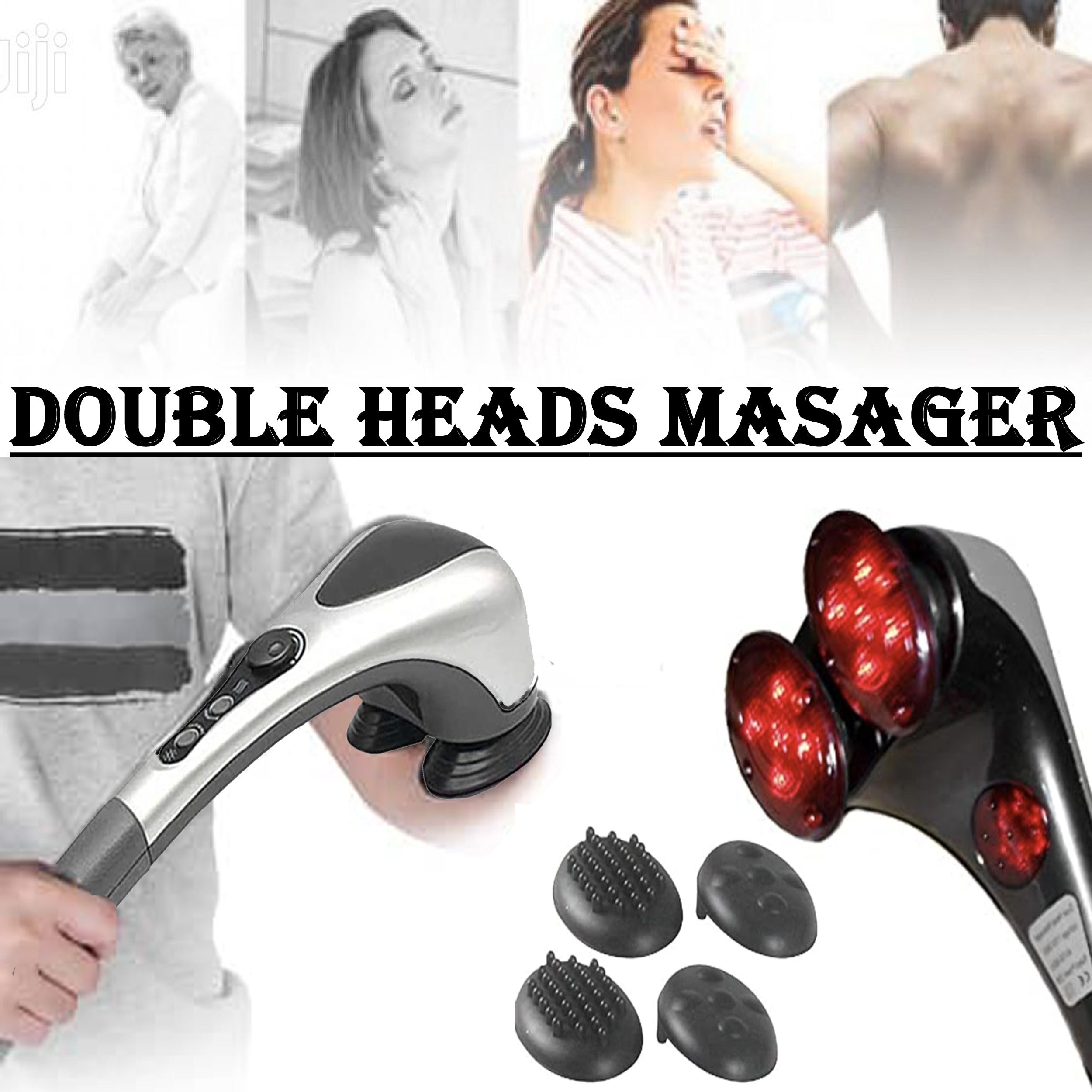 Blue Idea Double Head Electric Body Massager with Infrared Heat