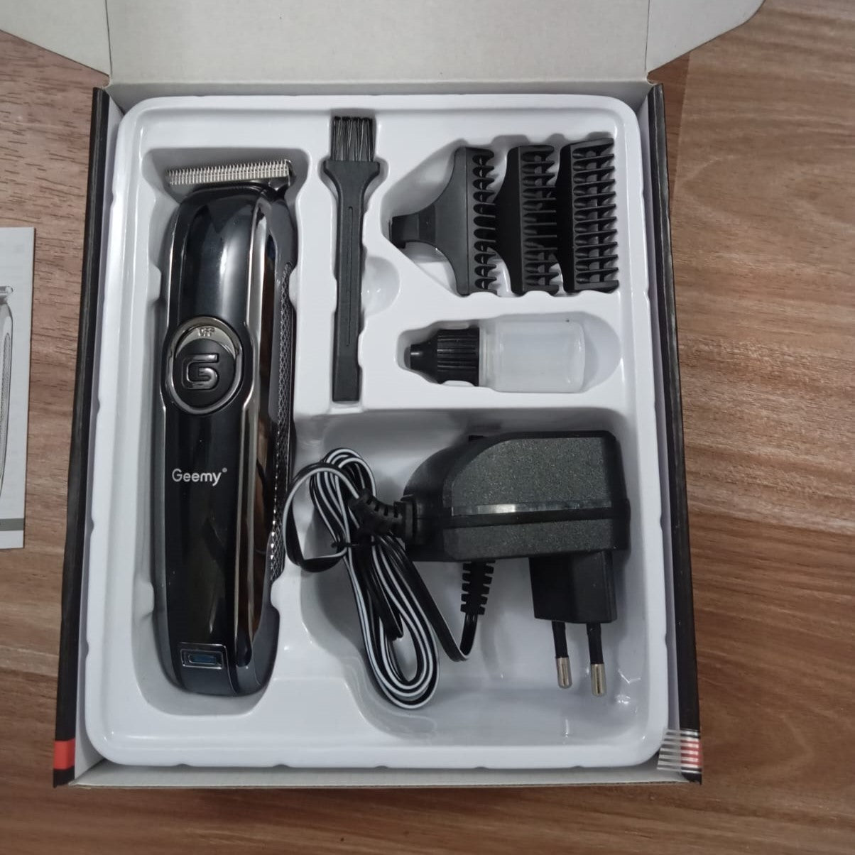 Geemy GM-6050 Professional Hair Clipper | Original Rechargeable Hair & Beard Trimmer | Full Grooming Kit