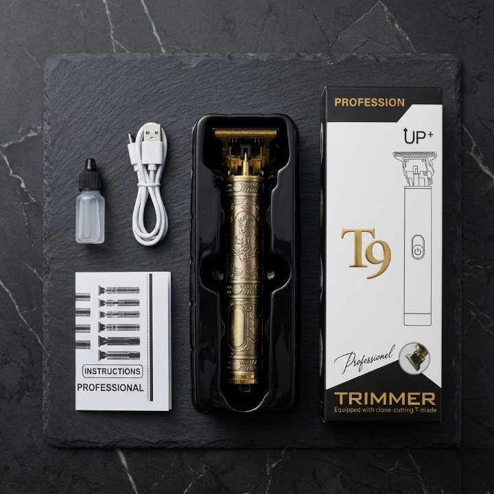 Vintage T9 Dragon Metal Body Trimmer for Men | Hair & Beard Clipper