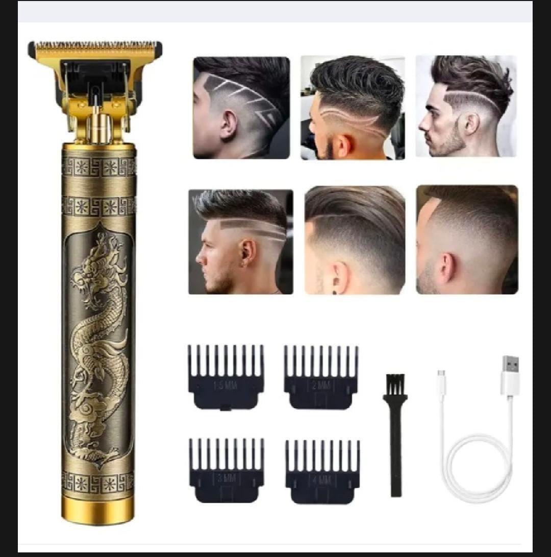 Vintage T9 Dragon Metal Body Trimmer for Men | Hair & Beard Clipper