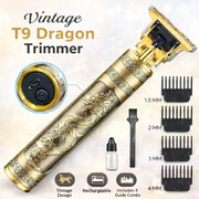 Vintage T9 Dragon Metal Body Trimmer for Men | Hair & Beard Clipper