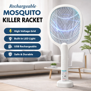 Rechargeable Mosquito Racket With Box & Stand – Electric Insect Killer Bat For Indoor And Outdoor Use